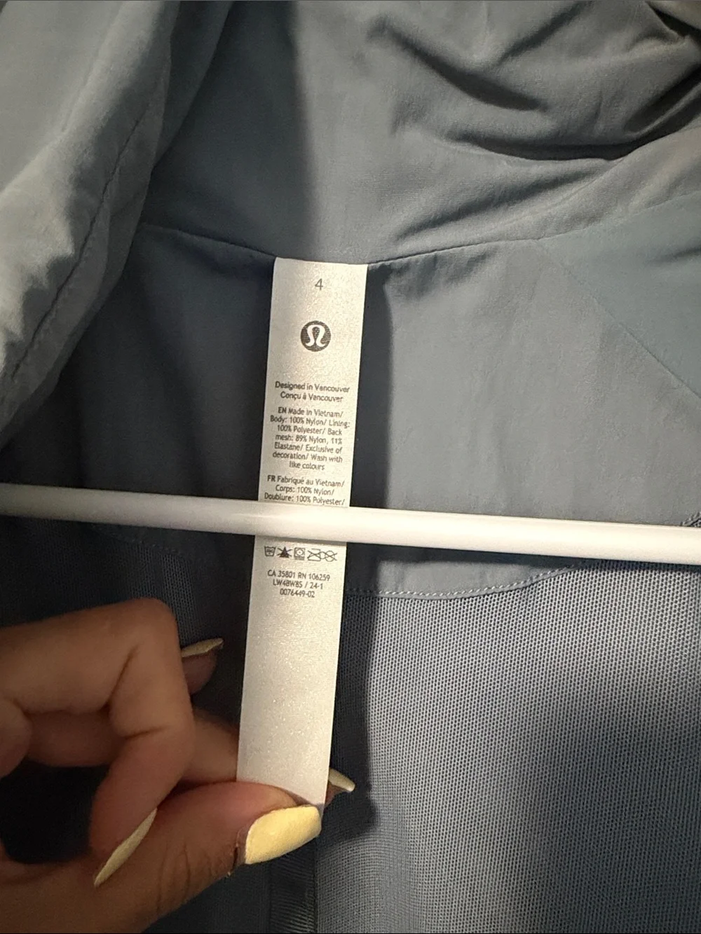lululemon athletica Belgium blue always effortless  jacket